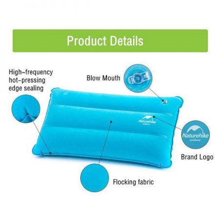 بالش بادی نیچرهایک NATUREHIKE RECTANGULER-SHAPED INFLATABLE PILLOW NH18F018-Z