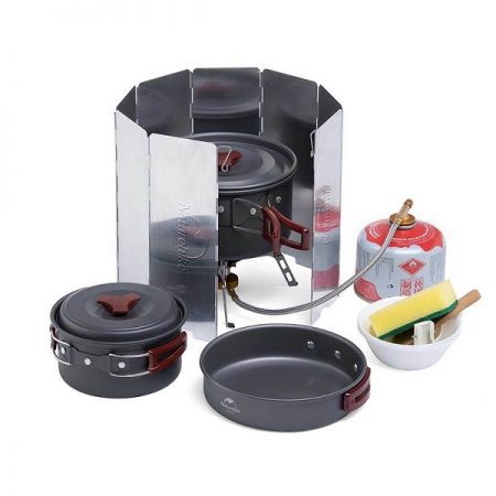 ست ظرف کمپ و کوهنوردی نیچرهایک مدل NATURHIKENH 2-3 PEOPLE CAMPING COOKWARE NH15T203-G