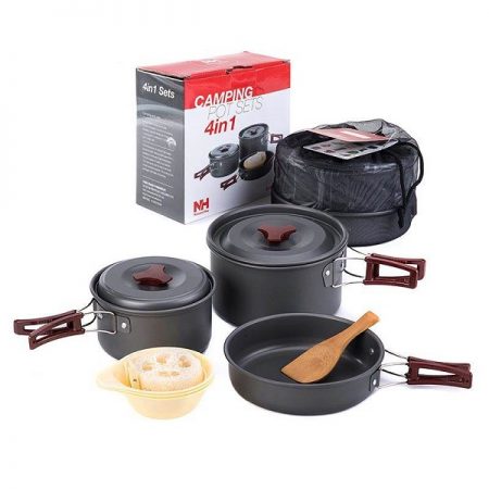 ست ظرف کمپ و کوهنوردی نیچرهایک NATURHIKENH 2-3 PEOPLE CAMPING COOKWARE NH15T203-G