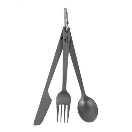 ست قاشق و چنگال تیتانیوم نیچرهایک NATUREHIKE TZD11 TITANIUM CUTLERY SET NH19T011-D