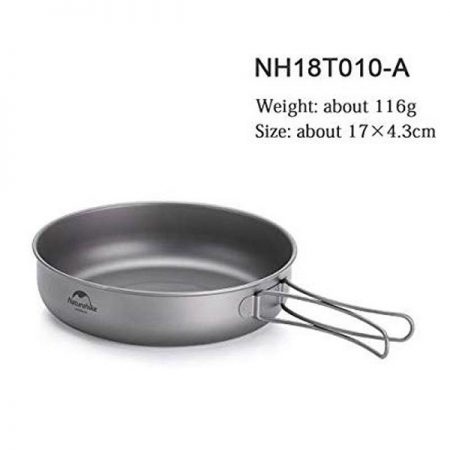 ظرف کوهنوردی و کمپ نیچرهایک JP01 Outdoor Ti frying pan-9H NH18T010-A