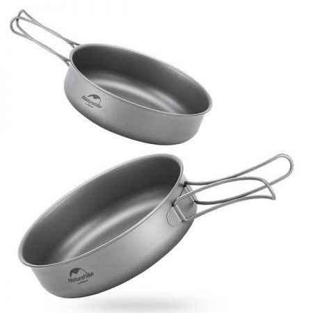ظرف کوهنوردی و کمپ نیچرهایک NATUREHIKET JP01 Outdoor Ti frying pan-9H NH18T010-A