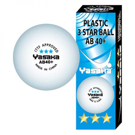 توپ پینگ پنگ 3 ستاره یاساکا پلاستیکی 40+ ABS
