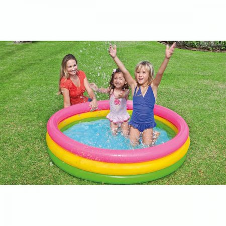 استخر بادی اینتکس مدل گرد رنگی با قطر 147 کد 57422