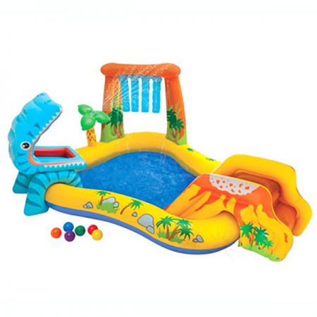 استخر بادی آبی با سرسره و اسباب بازی اینتکس کد 57444