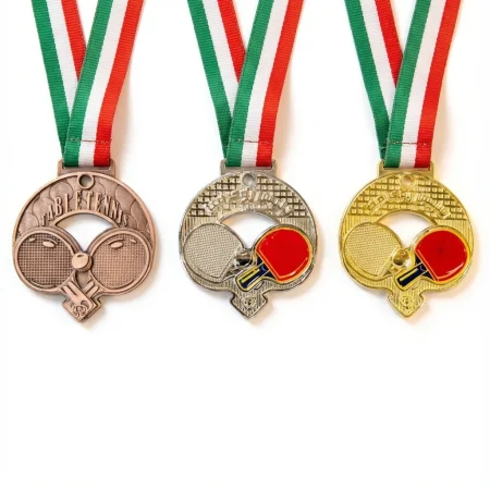 عکس مدال پینگ پنگ طلایی، نقره ای و برنزی
