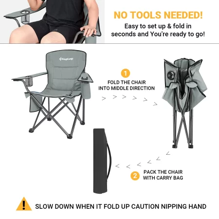 KingCamp Oversized Outdoor Camping Folding Chair