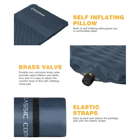 KingCamp Self-Inflating Sleeping Pads with Pillow