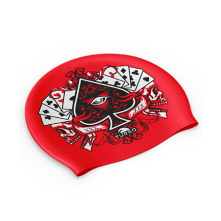 کلاه شنا سیلیکونی توربو اسپانیا مدل POCKER CARDS