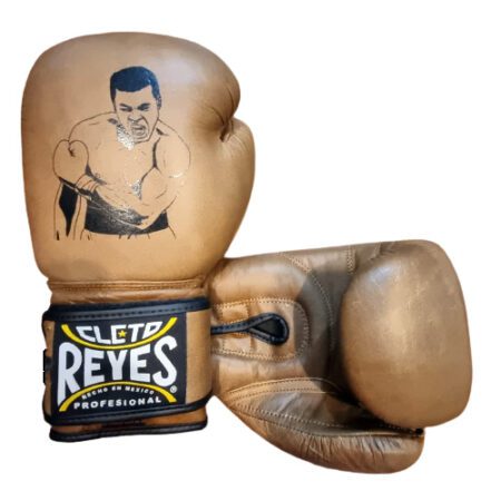 دستکش بوکس CLETO REYES طرح محمد علی کلی در دو رنگ  مشکی و قهوه ای