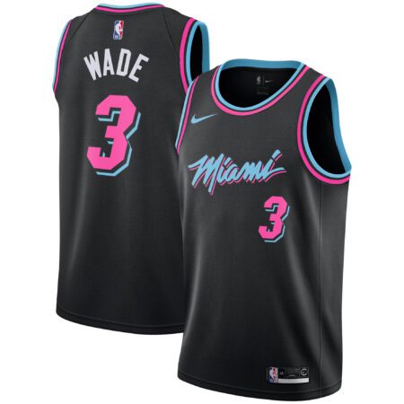 لباس بسکتبالی میامی هیت مشکی شماره 3 بازیکن Dwyane Wade