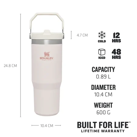 قمقمه ایس فلو استنلی مدل STANLEY CLASSIC ICEFLOW FLIP STRAW TUMBLER 0.89L