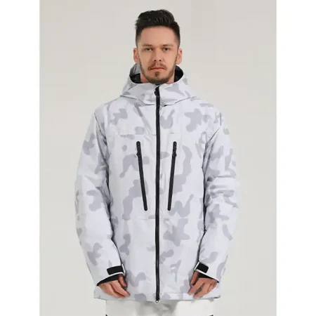 کاپشن اسکی مردانه GSOU SNOW GS2176 WHITE
