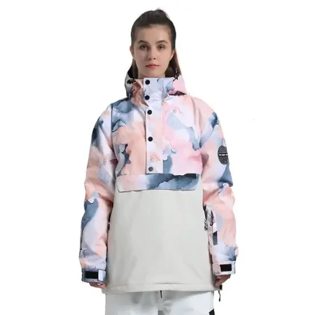کاپشن اسکی زنانه GSOU SNOW GS2348 WHITE PINK