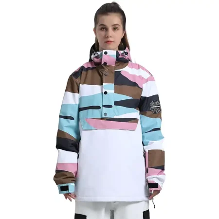 کاپشن اسکی زنانه GSOU SNOW GS2348 WHITE BLUE