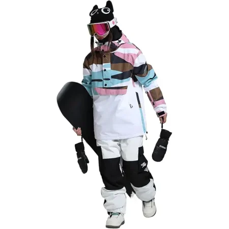کاپشن اسکی زنانه GSOU SNOW GS2348 WHITE BLUE