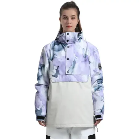 کاپشن اسکی زنانه GSOU SNOW GS2348 WHITE PURPLE