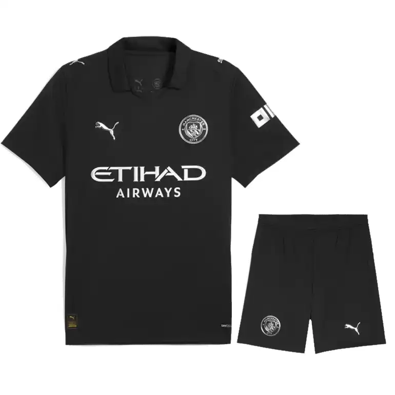 کیت دوم منچسترسیتی 2026 ست پیراهن و شورت با لوگوی دوختی تایلندی