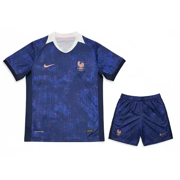 ست پلیری اول فرانسه 2025 - پیراهن و شورت آبی با تکنولوژی Dri-FIT ADV و لوگوی بزرگ خروس برای یورو 2024