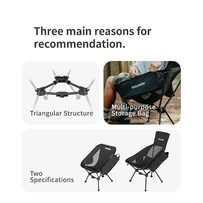 صندلی تاشو نیچرهایک مدل Clamshell002