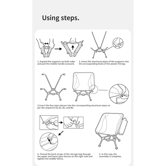 صندلی تاشو نیچرهایک مدل Clamshell002