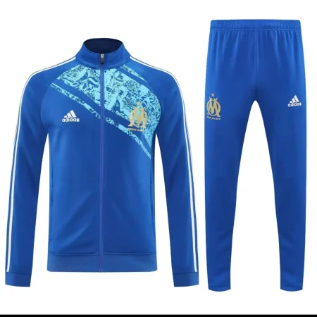 گرمکن شلوار آبی تمام زیپ مارسی 2026 با لوگو دوختی تایلندی